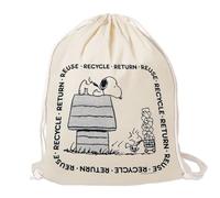 Logoshirt® Peanuts Sac de sport à cordon Reuse, Recycle, Return | Design original sous licence officielle, imprimé, sans colorants azoïques, 100 % coton, idéal pour les fans des Peanuts