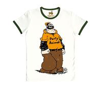 Logoshirt® Popeye I Brutus I Party Animal I T-Shirt imprimé I Femme & Homme I Manches Courtes I Blanc I Design Original sous Licence I Taille XS