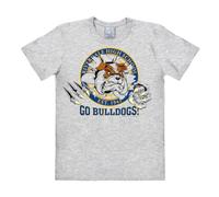 LOGOSHIRT® Riverdale I Go Bulldogs I Logo I T-Shirt imprimé I Femme & Homme I Manches Courtes I Gris chiné I Design Original sous Licence I Taille L