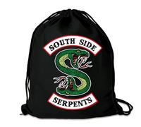 Logoshirt® Riverdale I South Side Serpents I Logo I Sac de gym I Cotton I Imprimé I AZO-free I Cordon de serrage I noir I Design sous licence