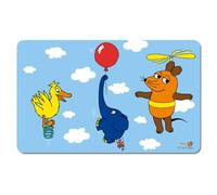 Logoshirt® Sendung mit der Maus I La Souris, Éléphant & Canard volent I Planche à petit-déjeuner I Planche à découper I 23x14cm I Design original sous licence