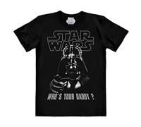 Logoshirt® Star Wars I Dark Vador I Who's Your Daddy I T-Shirt imprimé I Femme & Homme I Manches Courtes I Noir I Design Original sous Licence I Taille L