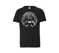 LOGOSHIRT T-Shirt 'Looney Tunes - Coyote Mond' noir, Taille L