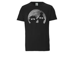 LOGOSHIRT T-Shirt 'Sesamstraße - Ernie & Bert' gris / noir, Taille XL