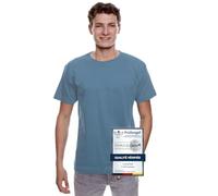 Logostar T-shirt basique grande taille | T-shirt surdimensionné 3XL à 15XL | T-shirt pour homme grande taille en coton avec col rond | en différentes couleurs, Bleu orage, 15XL grande taille