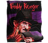 LOGOVISION A Nightmare on Elm Street Freddy Face Plaid Ultra Doux au Toucher Soyeux - 152 x 127 cm