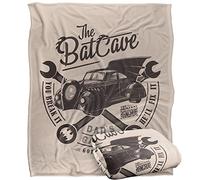 LOGOVISION Batman Batman Batcave Dad's Garage Plaid Ultra Doux au Toucher Soyeux - 152 x 127 cm