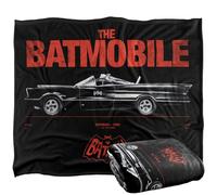 LOGOVISION Batman Classic '66 Batmobile Plaid Ultra Doux au Toucher Soyeux - 152 x 127 cm