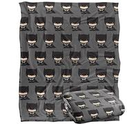 LOGOVISION Batman Cute Chibi Character Pattern Plaid Ultra Doux au Toucher Soyeux - 152 x 127 cm