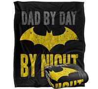 LOGOVISION Batman Dad by Day Plaid Ultra Doux au Toucher Soyeux - 152 x 127 cm