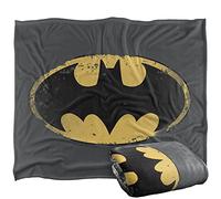 LOGOVISION Batman Distressed Shield Plaid Ultra Doux au Toucher Soyeux - 152 x 127 cm