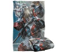 LOGOVISION Batman Harley Quinn Hammer Time Plaid Ultra Doux au Toucher Soyeux - 91 x 147 cm