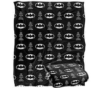 LOGOVISION Batman Keep Calm and Call Pattern Plaid Ultra Doux au Toucher Soyeux - 152 x 127 cm