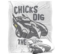 LOGOVISION Batman The Batmobile 1990 Plaid Ultra Doux au Toucher Soyeux - 152 x 127 cm