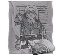 LOGOVISION Batman The Mr. Freeze Mugshot Plaid Ultra Doux au Toucher Soyeux - 152 x 127 cm