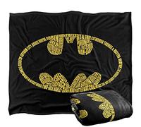 LOGOVISION Batman Word Logo Plaid Ultra Doux au Toucher Soyeux - 152 x 127 cm