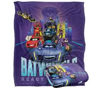 LOGOVISION Batwheels Bam Coming At You Plaid Ultra Doux au Toucher Soyeux - 152 x 127 cm