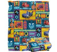 LOGOVISION Batwheels Cars AOP Plaid Ultra Doux au Toucher Soyeux - 152 x 127 cm
