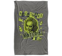 LOGOVISION Beetlejuice 2 (2024) Beetlejuice Beetlejuice Nightmare Material Plaid Ultra Doux au Toucher Soyeux - 91 x 147 cm