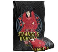 LOGOVISION Beetlejuice Lets Be Strange and Unusual Plaid Ultra Doux au Toucher Soyeux - 91 x 147 cm