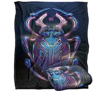 LOGOVISION Bleu Beetle (2023) Beetle Movie Logo Plaid Ultra Doux au Toucher Soyeux - 152 x 127 cm