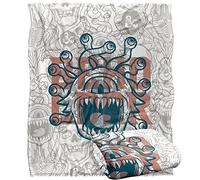 LOGOVISION Dungeons & Dragons Retro Beholder Plaid Ultra Doux au Toucher Soyeux - 152 x 127 cm