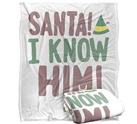 LOGOVISION Elf Buddy Elf 'Santa! I Know Him' Plaid Ultra Doux au Toucher Soyeux - 152 x 127 cm
