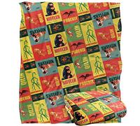 LOGOVISION Fantastic Beasts The Secrets of Dumbledore Beasts Pattern Plaid Ultra Doux au Toucher Soyeux - 152 x 127 cm