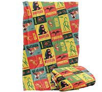 LOGOVISION Fantastic Beasts The Secrets of Dumbledore Beasts Pattern Plaid Ultra Doux au Toucher Soyeux - 91 x 147 cm
