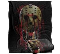 LOGOVISION Freddy Vs Jason Mask and Claws Plaid Ultra Doux au Toucher Soyeux - 152 x 127 cm