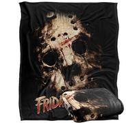 LOGOVISION Friday The 13Th Jason Mask Plaid Ultra Doux au Toucher Soyeux - 152 x 127 cm