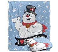 LOGOVISION Frosty The Snowman I Love Snowdays Plaid Ultra Doux au Toucher Soyeux - 152 x 127 cm