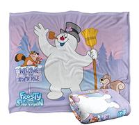 LOGOVISION Frosty The Snowman North Pole Sign Plaid Ultra Doux au Toucher Soyeux - 152 x 127 cm
