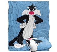 LOGOVISION Looney Tunes Sylvester Character Plaid Ultra Doux au Toucher Soyeux - 152 x 127 cm