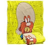 LOGOVISION Looney Tunes Yosemite Sam Character Plaid Ultra Doux au Toucher Soyeux - 152 x 127 cm