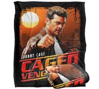 LOGOVISION Mortal Kombat 2 Johnny Cage Caged Vengeance Plaid Ultra Doux au Toucher Soyeux - 152 x 127 cm