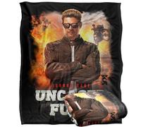 LOGOVISION Mortal Kombat 2 Johnny Cage Uncaged Fury Plaid Ultra Doux au Toucher Soyeux - 152 x 127 cm