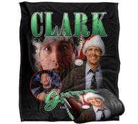 LOGOVISION National Lampoon's Christmas Vacation Clark Griswold Collage Plaid Ultra Doux au Toucher Soyeux - 152 x 127 cm