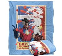 LOGOVISION Peacemaker TV Series Eat Peace with Eagle Plaid Ultra Doux au Toucher Soyeux - 152 x 127 cm