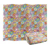 LOGOVISION - Plaid en Forme de Coquelicots, 152 x 127 cm, Motif Pop, Soyeux, Super Doux