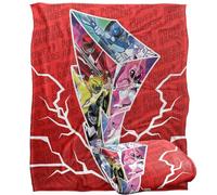 LOGOVISION Power Rangers Lightning Bolt Rangers Plaid Ultra Doux au Toucher Soyeux - 152 x 127 cm