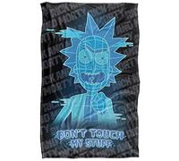 LOGOVISION Rick and Morty Don't Touch My Stuff Plaid Ultra Doux au Toucher Soyeux - 91 x 147 cm