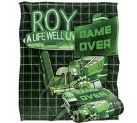 LOGOVISION Rick and Morty Roy Game Over Plaid Ultra Doux au Toucher Soyeux - 152 x 127 cm