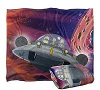 LOGOVISION Rick and Morty Screaming Space Plaid Ultra Doux au Toucher Soyeux - 152 x 127 cm