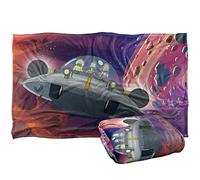 LOGOVISION Rick and Morty Screaming Space Plaid Ultra Doux au Toucher Soyeux - 91 x 147 cm