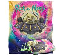 LOGOVISION Rick and Morty Spacial Breakthrough Plaid Ultra Doux au Toucher Soyeux - 152 x 127 cm