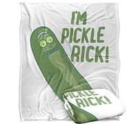 LOGOVISION Rick and Morty The Pickle Rick Plaid Ultra Doux au Toucher Soyeux - 152 x 127 cm