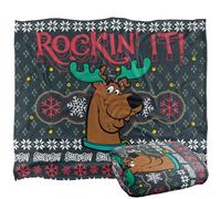 LOGOVISION Scooby Doo! Rochein' It Ugly Christmas Sweater Plaid Ultra Doux au Toucher Soyeux - 152 x 127 cm