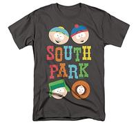 LOGOVISION South Park Best Buds Unisex T Shirt, Charcoal, Charbon, L Mixte