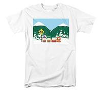LOGOVISION South Park Bus Stop T-Shirt Unisexe, Blanc, S